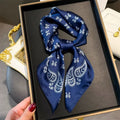 New Fashion Luxury Brand 70cm Silk Square Scarf Women Satin Shawl Wrap Hijab Echarpe Neck Tie Female Hair Bandana Headkerchief
