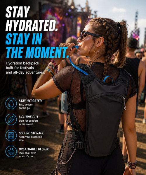 运动水袋背心、超轻背包、自行车水袋。