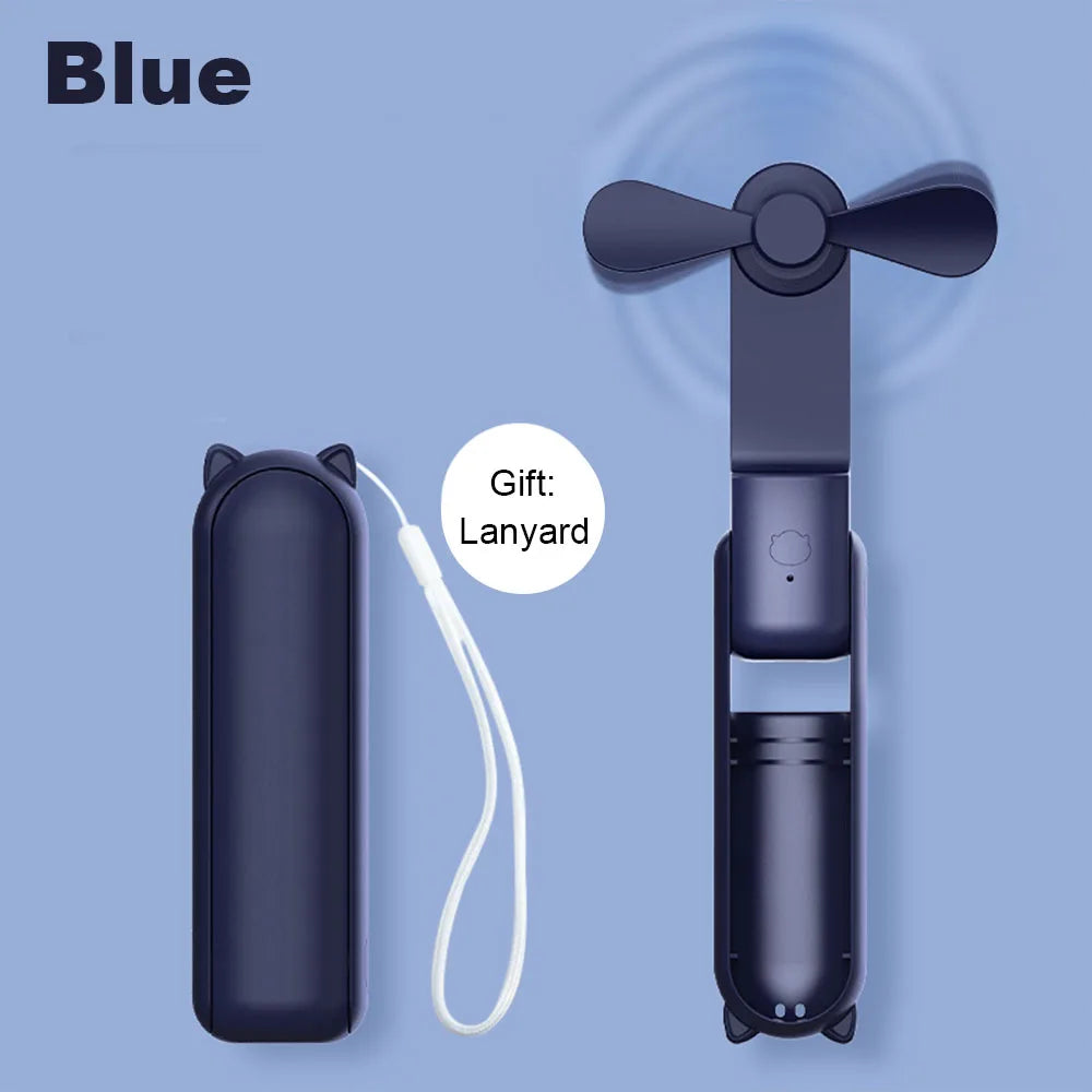 FESTL™ Pocket Breeze Mini Fan – Rechargeable & Foldable